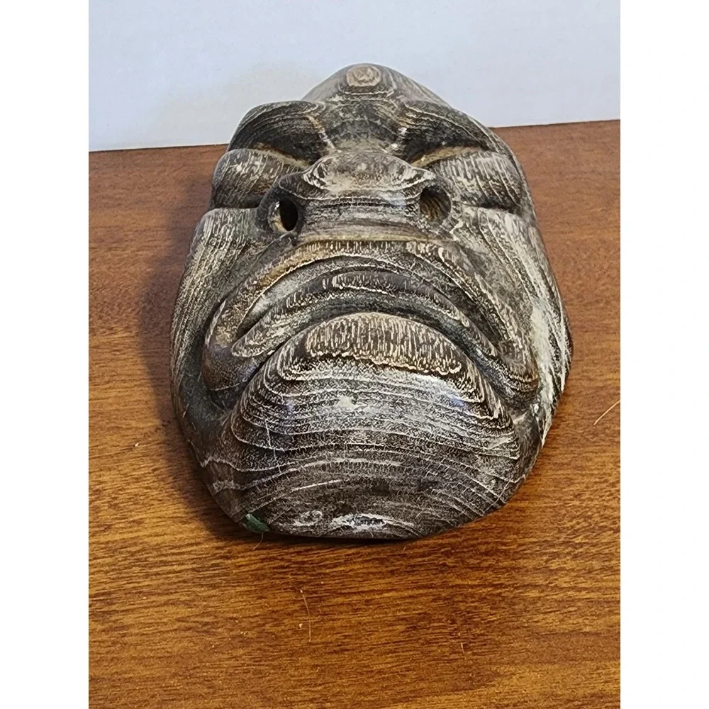 Vintage Tribal Wood Hand-Carved‎ Vintage Mask Wall Art